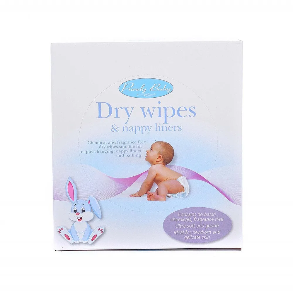 Baby Dry Wipes & Nappy Liners - Pack of 50