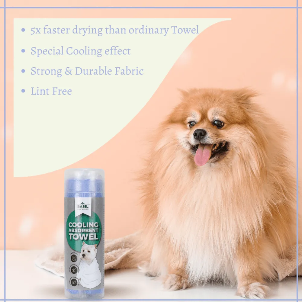 Basil Absorbent & Cooling Towel for Dogs and Cats (66x43)