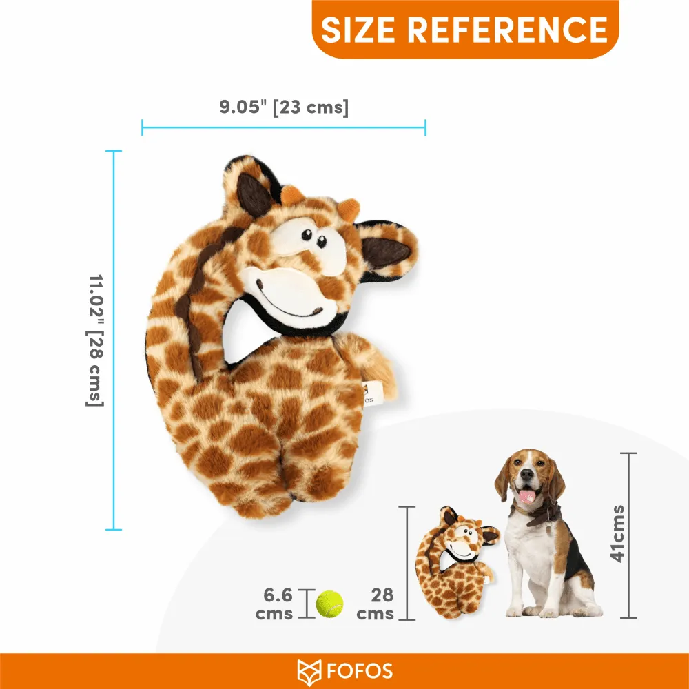 Fofos Safari Line Giraffe Plush Toy for Dogs (Brown)