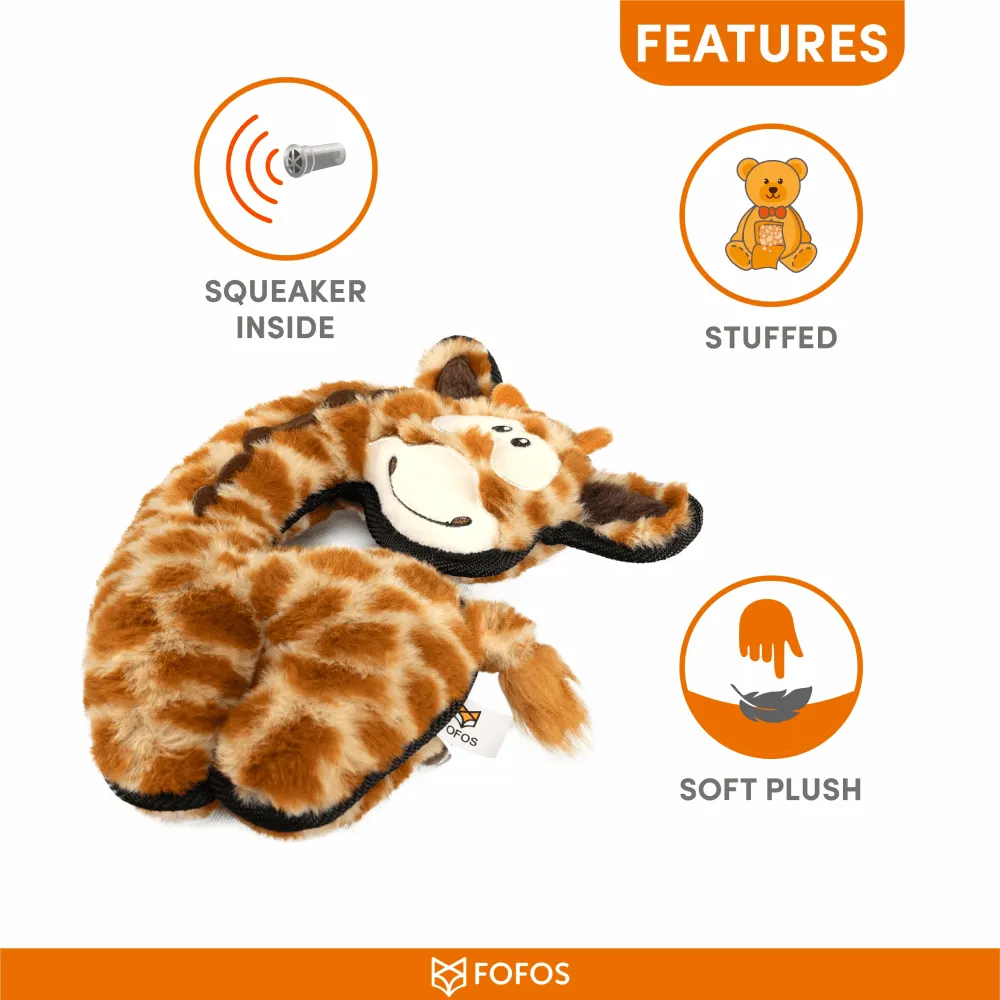 Fofos Safari Line Giraffe Plush Toy for Dogs (Brown)