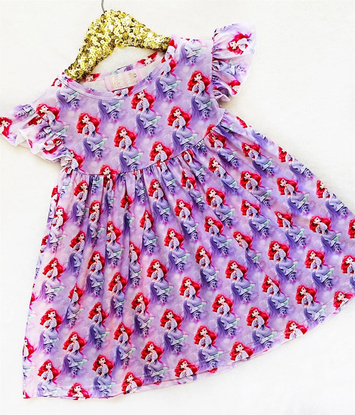 Girls Fun Character Dresses - Purple Mermaid