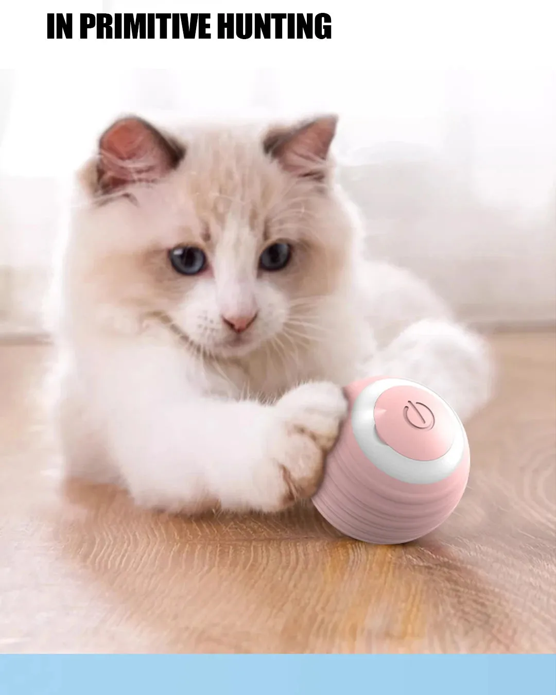 Interactive Cat Ball Toy Pet Silicone Premium Rechargeable with Light