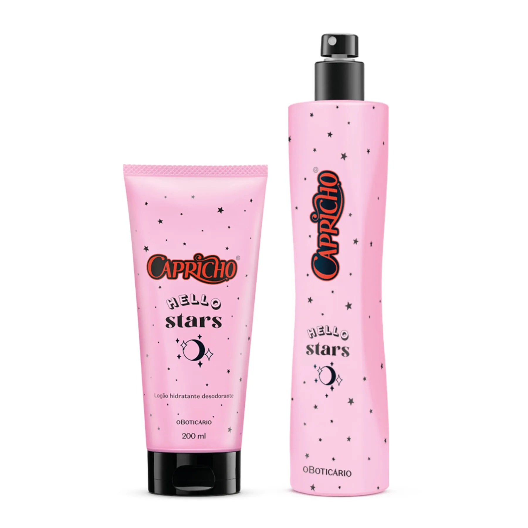 Kit Capricho Hello Stars: Deodorant Cologne 50ml   Body Lotion 200ml