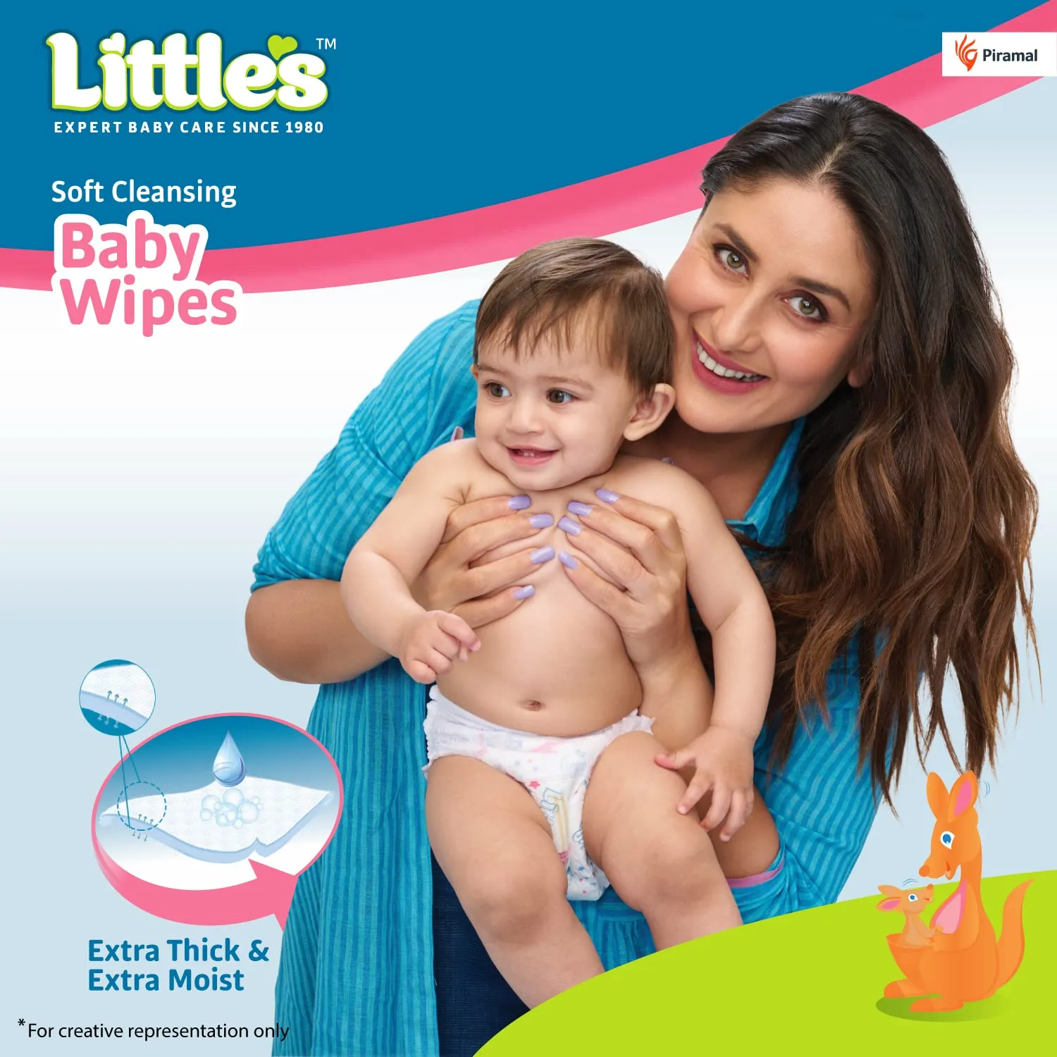 Little's Soft Cleansing Baby Wipes (Pack of 6, 80 Wipes) …