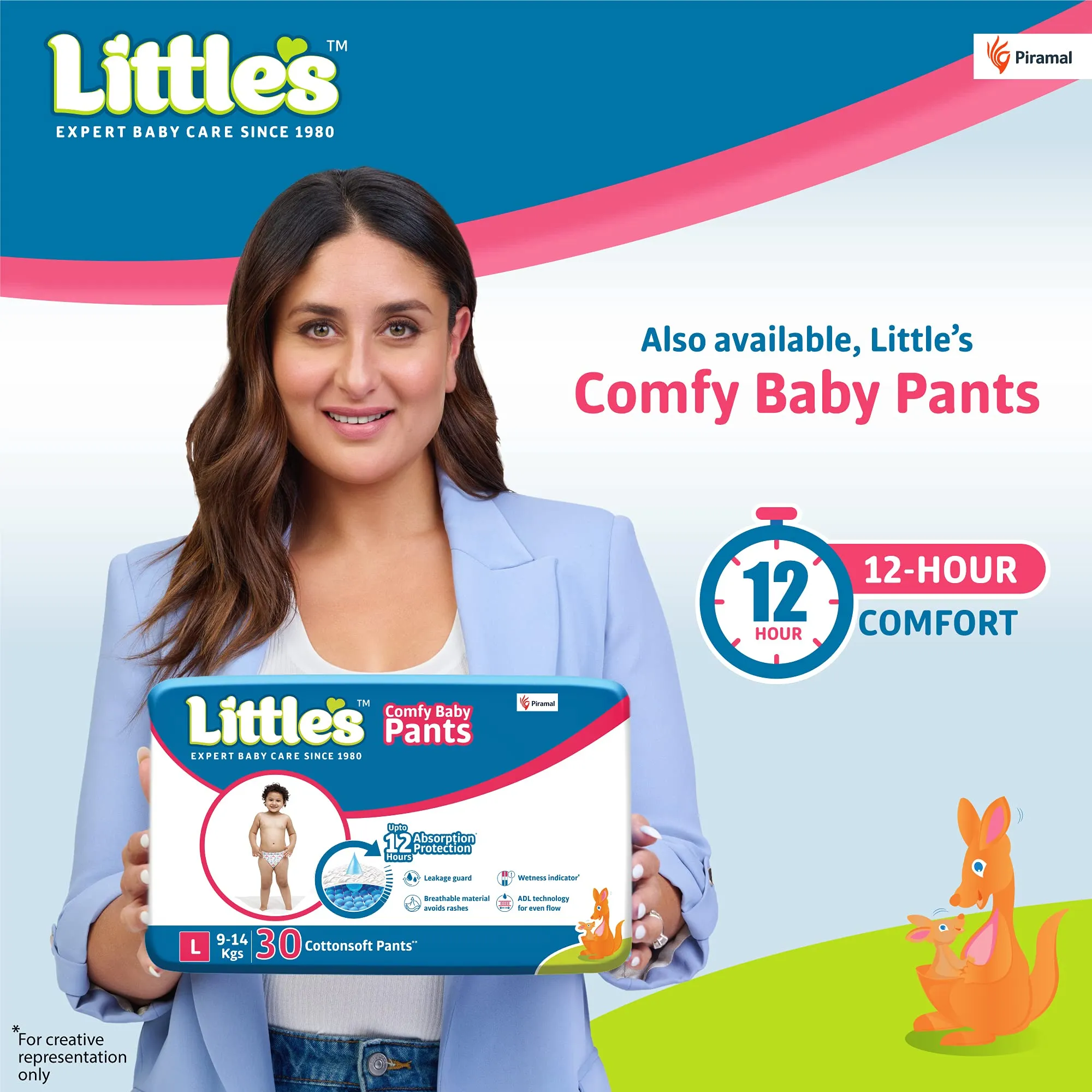 Little's Soft Cleansing Baby Wipes (Pack of 6, 80 Wipes) …