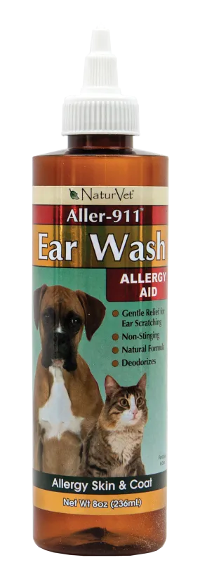 NaturVet Aller-911 Ear Wash 8oz