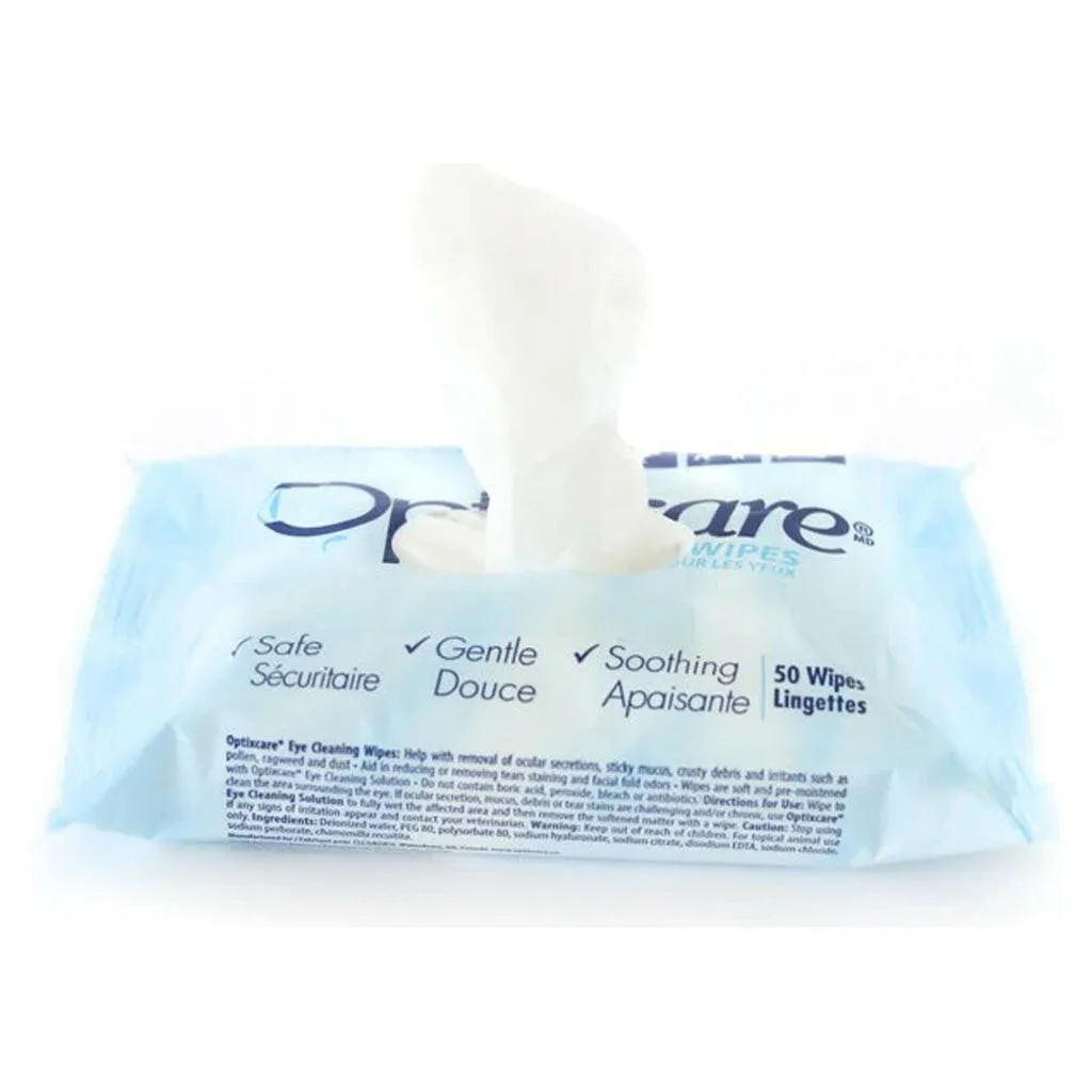 Optixcare Dog & Cat Eye Cleaning Wipes (50 count)