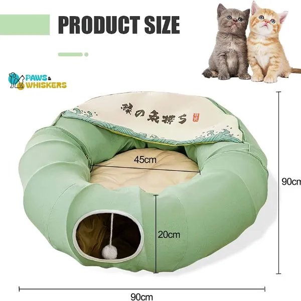 Paws & Whiskers Cat tunnel bed house