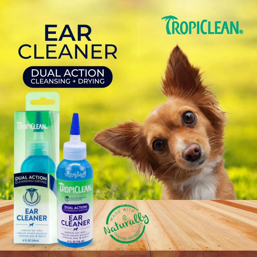 Tropiclean Dual Action Ear Cleaner for Dogs and Cats